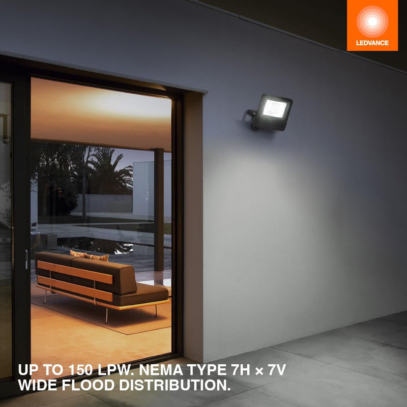 Sylvania LED Wide Flood Light Luminaire, 3 CCT Select 3000K / 4000K / 5000K-LeanLight