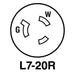 Leviton 2330 NEMA L7-20R Industrial-Grade 20 Amp 277 Volt Twist Lock Receptacle with Ground-LeanLight