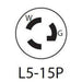 4720-C | NEMA L5-15P 15 Amp 125 Volt Locking Plug with Ground - 2 Pole, 3 Wire-LeanLight