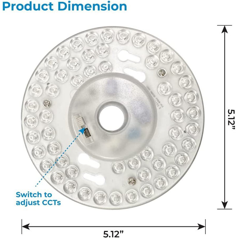 Euri Lighting EMP-2000cec-15, Dimmable LED Light Engine, 5.12" Diameter, 15W (100W Equal), 1350lm, 3000K, 4000K, 5000K, 90+ CRI, Energy Star, CEC Compliant, 5YR, 50K Hour WTY-LeanLight