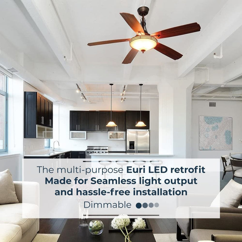 Euri Lighting EMP-2000cec-15, Dimmable LED Light Engine, 5.12" Diameter, 15W (100W Equal), 1350lm, 3000K, 4000K, 5000K, 90+ CRI, Energy Star, CEC Compliant, 5YR, 50K Hour WTY-LeanLight