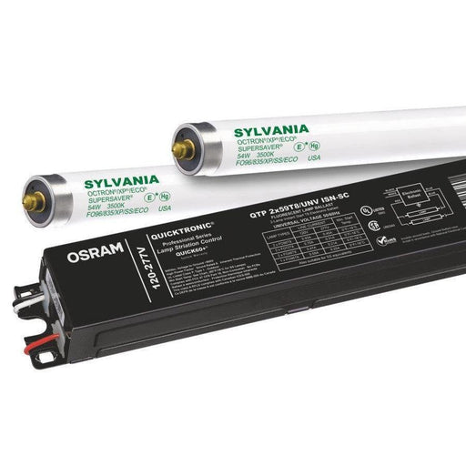 OSRAM Sylvania QTP2x59T8/UNV ISN-SC 2 Lamp 59W T8 Ballast-LeanLight
