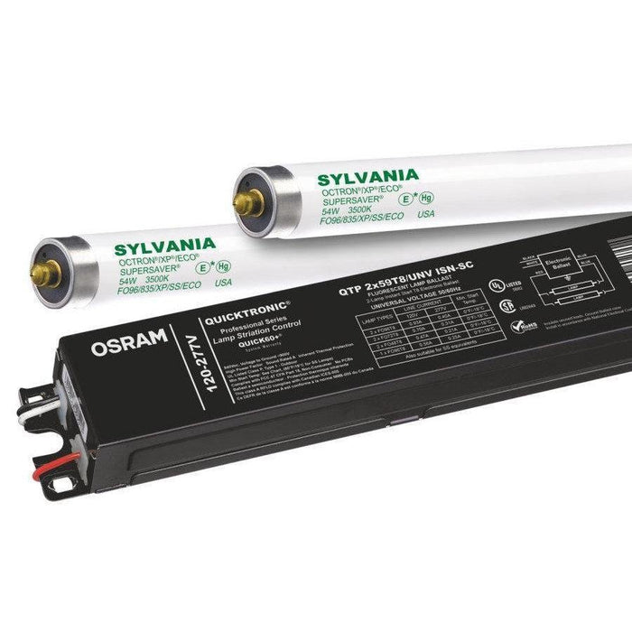 OSRAM Sylvania QTP2x59T8/UNV ISN-SC 2 Lamp 59W T8 Ballast -  LeanLight