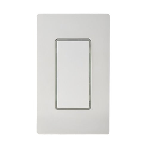 PBS-721W | 1-Pole Low Voltage White Push Button Light Switch with Decorative Wall Plate -  LeanLight