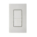 PBS-722W | 2-Pole Low Voltage White Push Button Light Switch with Decorative Wall Plate-LeanLight