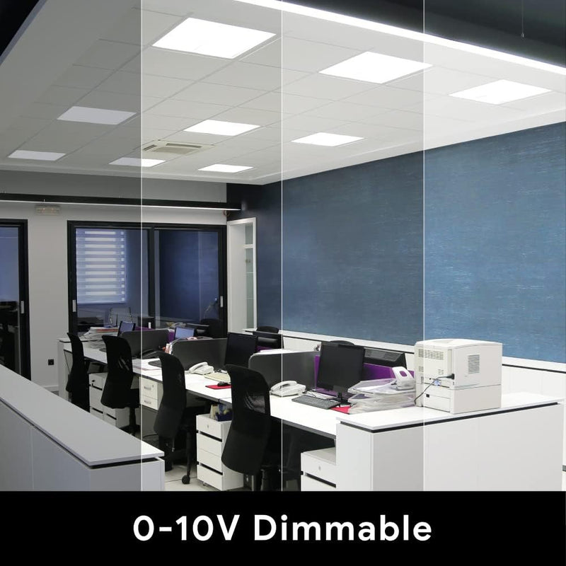 Euri Lighting ETF24-50W103sw-2 (2 Pack) 2x4 Color and Wattage Select Center Basket LED Troffer-LeanLight