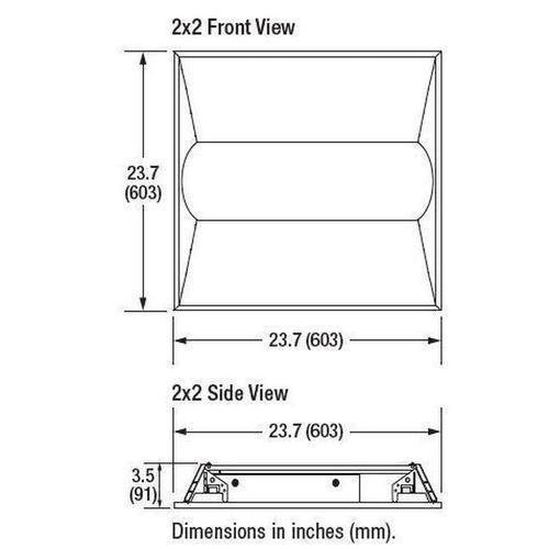 74353 | VOLUME1A/035UNVD840/22G/WH 2x2 LED Troffer-LeanLight