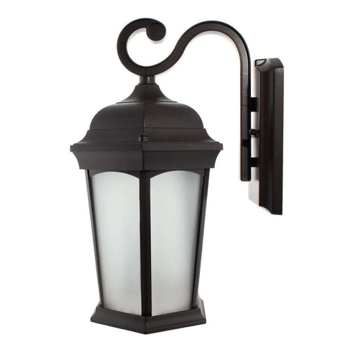 Smart LED Flame Bronze Wall Lantern with Frosted Lens - 3000K, 12W, 120V - LeanLight