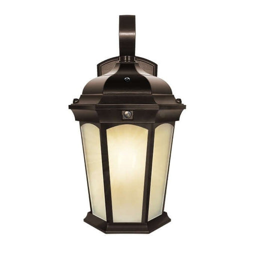 Smart LED Flame Bronze Wall Lantern with Frosted Lens - 3000K, 12W, 120V-LeanLight