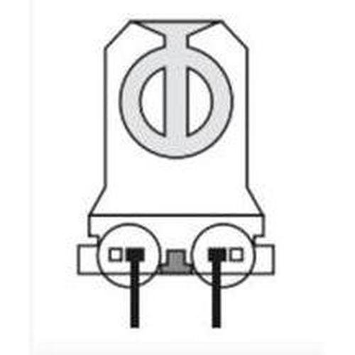 Stucchi 3249-9/S-U-PBT (25pk) | Snap-in Non-Shunted T8 Lamp Holders 