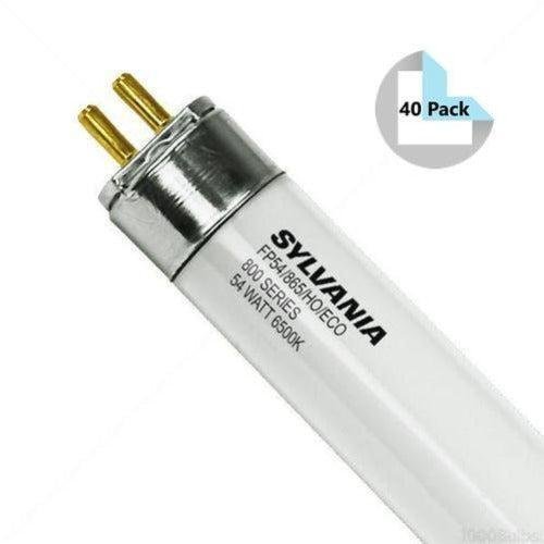 Sylvania 20862 (40 Pack) FP54/865/HO/ECO T5HO Fluorescent Lamps - 6500K, 54W, 4'-LeanLight