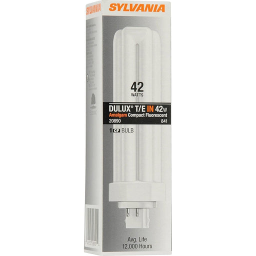 Sylvania 20890 (4 Pack) CF42DT/E/IN/841/ECO Triple Tube Compact Fluorescent Lamp - GX24q-4, 4100K, 42W, 120V -  LeanLight