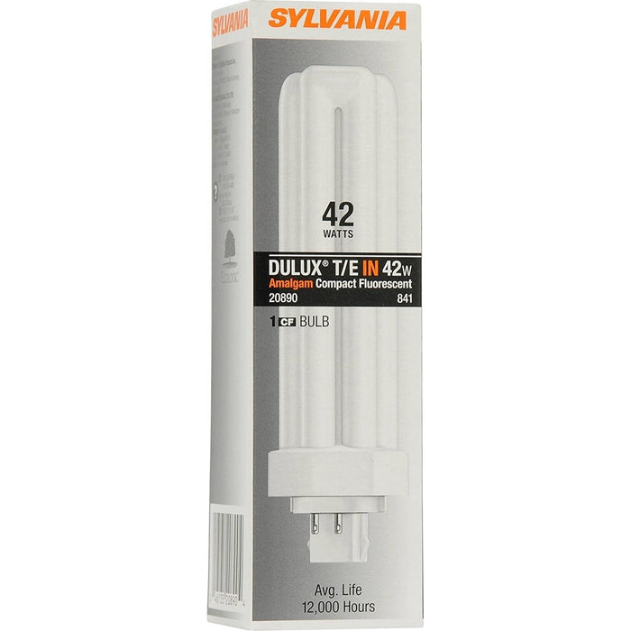 Sylvania 20890 (4 Pack) CF42DT/E/IN/841/ECO Triple Tube Compact Fluorescent Lamp - GX24q-4, 4100K, 42W, 120V-LeanLight