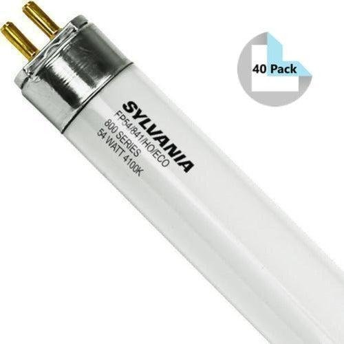 Sylvania 20906 (40 Pack) FP54/841/HO/ECO T5HO Fluorescent Lamps - 4100K, 54W, 4'-LeanLight