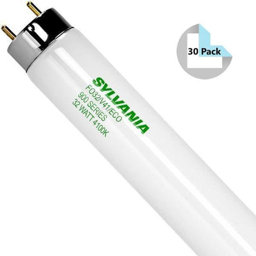 Sylvania 22438 (30 Pack) FO32/V41/ECO T8 Linear Fluorescent Lamps - 4100K, 32W, 4'-LeanLight