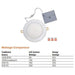 Sylvania 61405 6-inch Color Select LED MICRODISK Downlight - 16W, 2700K-5000K, 120V -  LeanLight