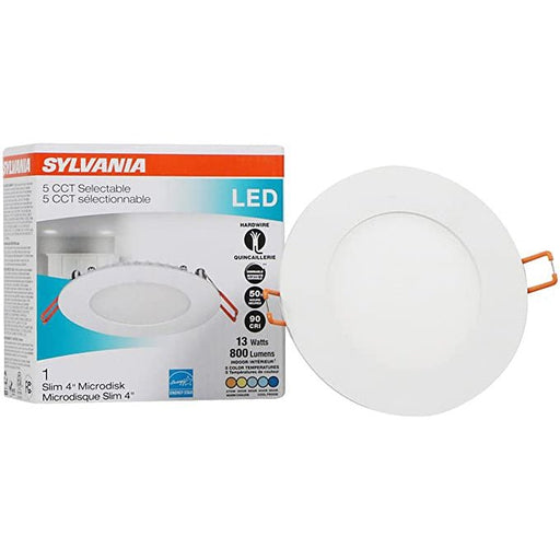 Sylvania 61404 4-inch Color Select 13W LED MICRODISK Downlight 