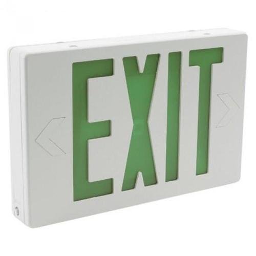 60762 | ValueLED EXIT1A/GDV/U/WH/EM Green Letter LED Exit Sign - 0.5W, 120/277V-LeanLight