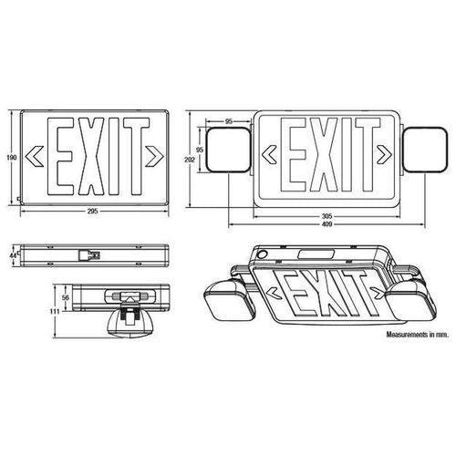 Sylvania Red Letter LED Exit/Emergency Combo | LeanLight 