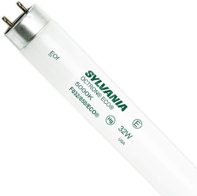 Sylvania OCTRON ECOLOGIC FO32/850/ECO/22143 Fluorescent Lamp, 32 W, Bi-Pin Medium Linear Fluorescent Lamp, T8, 2800 Lumens-LeanLight