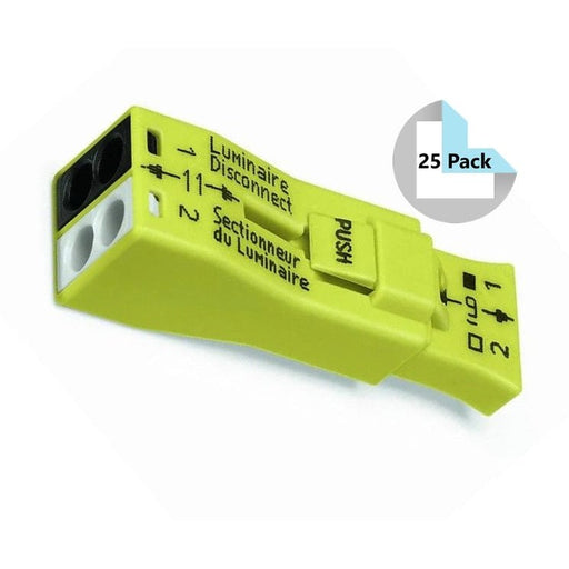Wago 873-902 (25 Pack) 2 Pole Push Wire Luminaire Disconnect - 6 Port, 18-12AWG-LeanLight