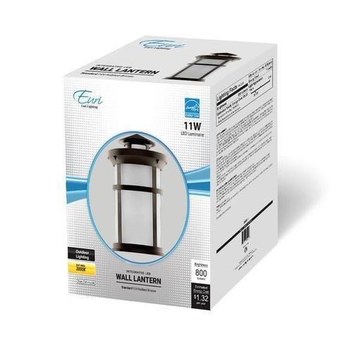 Euri Lighting EOL-WL11BRZ-1030e LED Bronze Cylinder Wall Lantern Frosted Lens - 3000K, 12.5W, 120V-LeanLight