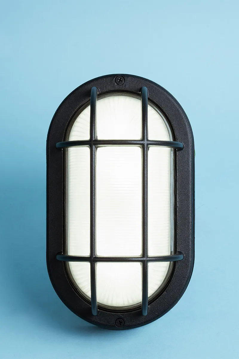 Euri Lighting Outdoor LED Black Bulkhead Wall Light - Color Select, EOL-WL13BK-3100se-LeanLight