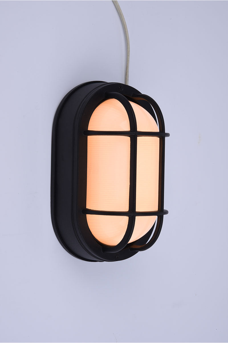 Euri Lighting Outdoor LED Black Bulkhead Wall Light - Color Select, EOL-WL13BK-3100se-LeanLight