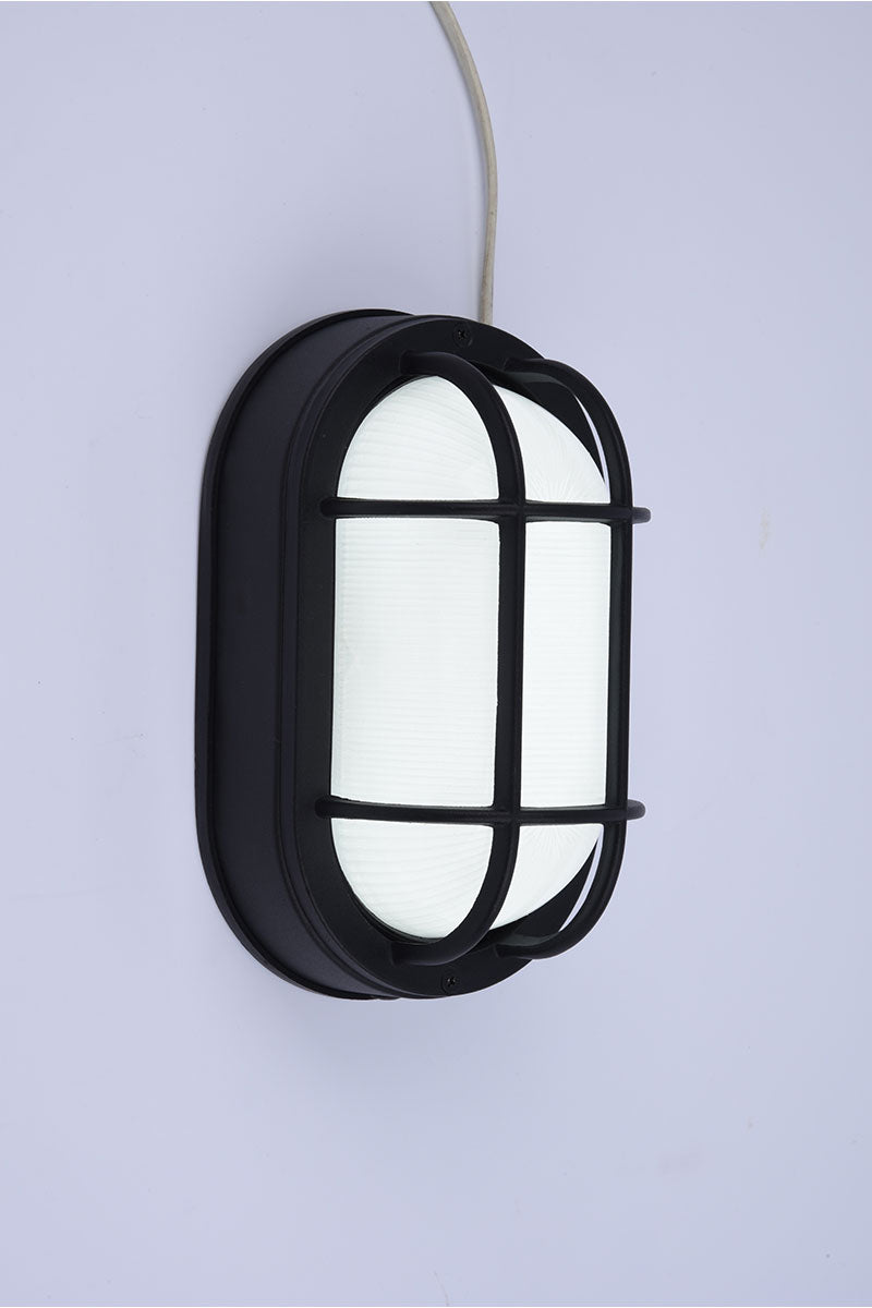 Euri Lighting Outdoor LED Black Bulkhead Wall Light - Color Select, EOL-WL13BK-3100se-LeanLight