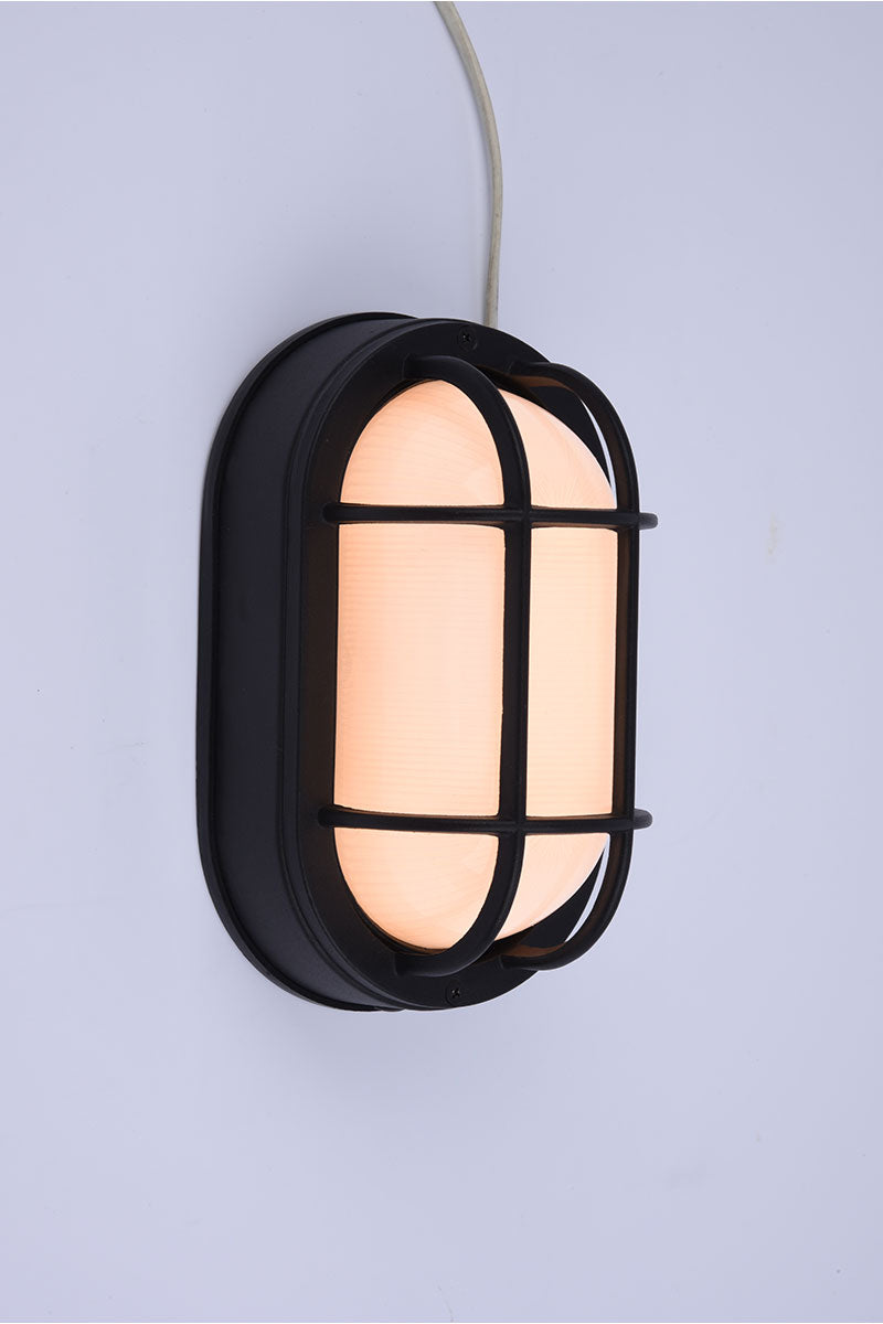 Euri Lighting Outdoor LED Black Bulkhead Wall Light - Color Select, EOL-WL13BK-3100se-LeanLight