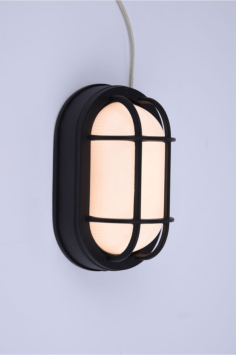 Euri Lighting Outdoor LED Black Bulkhead Wall Light - Color Select, EOL-WL13BK-3100se-LeanLight