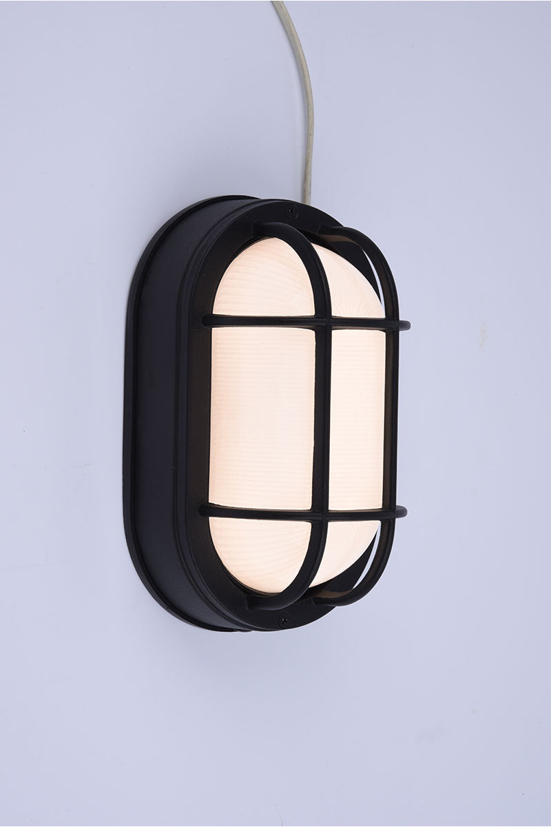 Euri Lighting Outdoor LED Black Bulkhead Wall Light - Color Select, EOL-WL13BK-3100se-LeanLight
