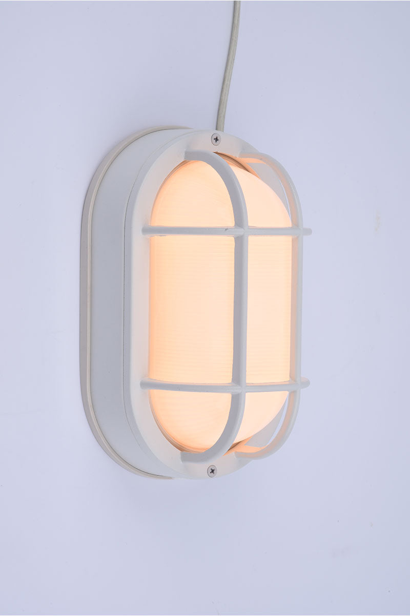 Euri Lighting Outdoor LED White Bulkhead Wall Light - Color Select, EOL-WL14BK-3100se-LeanLight