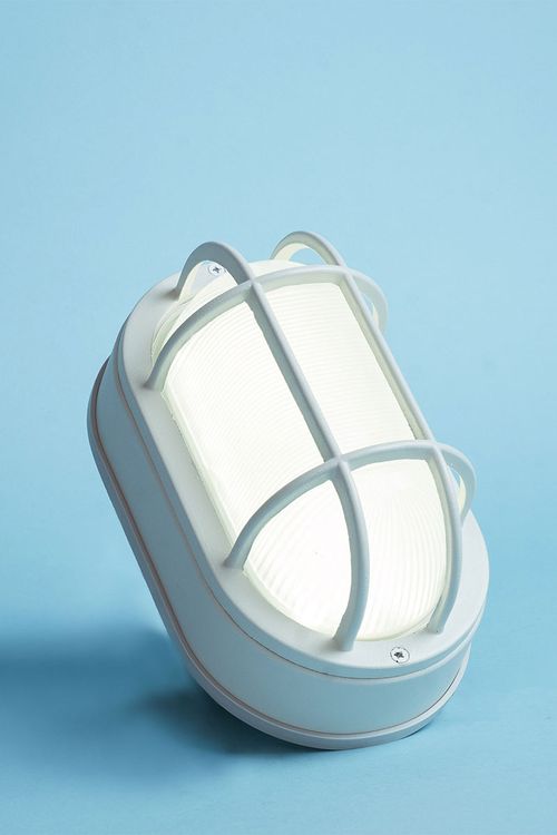 Euri Lighting Outdoor LED White Bulkhead Wall Light - Color Select, EOL-WL14BK-3100se-LeanLight