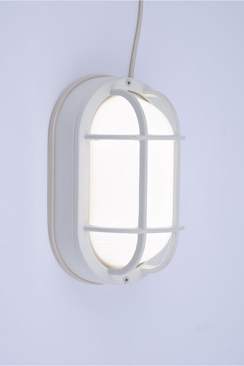 Euri Lighting Outdoor LED White Bulkhead Wall Light - Color Select, EOL-WL14BK-3100se-LeanLight