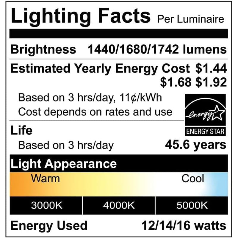 Euri Lighting EOL-WL60BK-1100esw, Outdoor LED Wall Light, Non-Dimmable, 3CCT Selectable (3K/4K/5K), 12/14/16W, 1440/1680/1742 lm, Matte Black, Wet Rated, Integrated LED Fixture (Pack of 1)-LeanLight