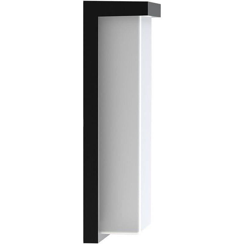 Euri Lighting EOL-WL61BK-1100esw, Outdoor LED Wall Light, Non-Dimmable, 3CCT Selectable (3K/4K/5K), 18/20/22W, 2160/2400/2619 lm, Matte Black, Wet Rated, Integrated LED Fixture (Pack of 1)-LeanLight