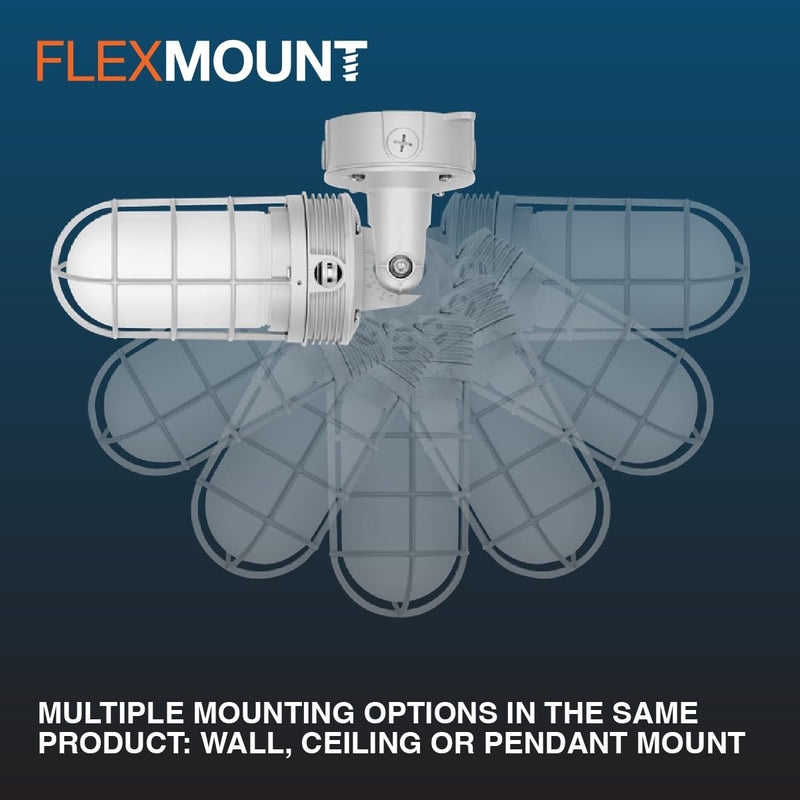 LEDVANCE Dual Selectable LED Jelly Jar Wall Light Fixture - 3/4/5K, 10W/20W, 62448-LeanLight