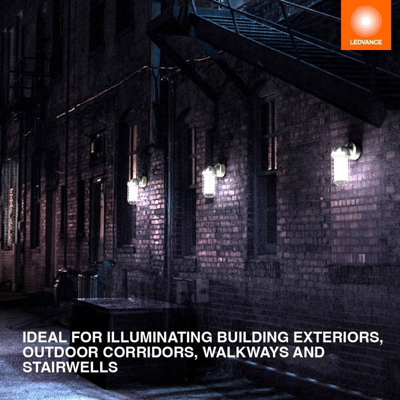 LEDVANCE Dual Selectable LED Jelly Jar Wall Light Fixture - 3/4/5K, 10W/20W, 62448-LeanLight