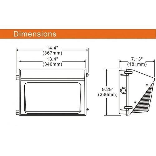 WAL-02-850 | Commercial Grade LED Non-Cutoff Medium Wall Pack - 5000K, 70W, 120/277V-LeanLight