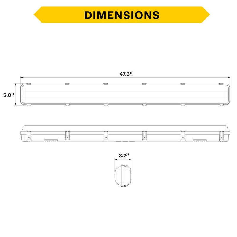 Halco ProLED Select Linear Vaportight 4ft Selectable Lumen CCT 5600-8172LM