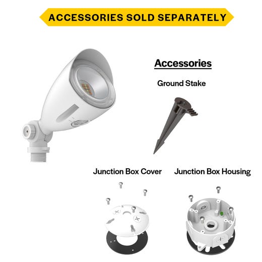 Halco Mini Bullet Flood 10W 3-CCT 1100lm 120-277V White #25591