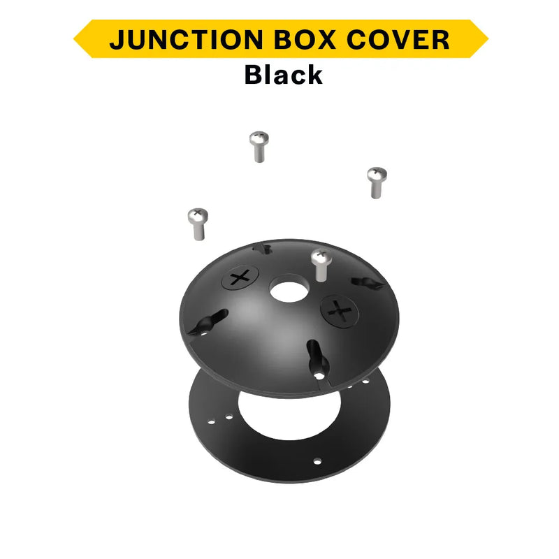 Halco MBUL-CV-BL (6 Pack) Junction Box Cover Black with EPDM Form 2 Plugs 4 Screws