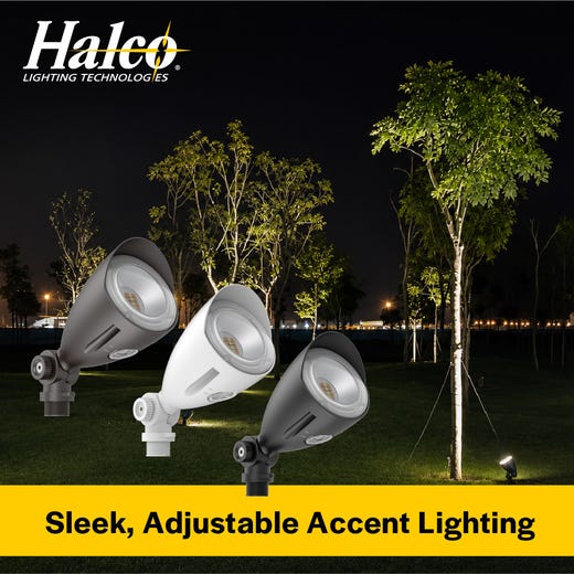 Halco Mini Bullet Flood 10W 3-CCT 1100lm 120-277V White #25591