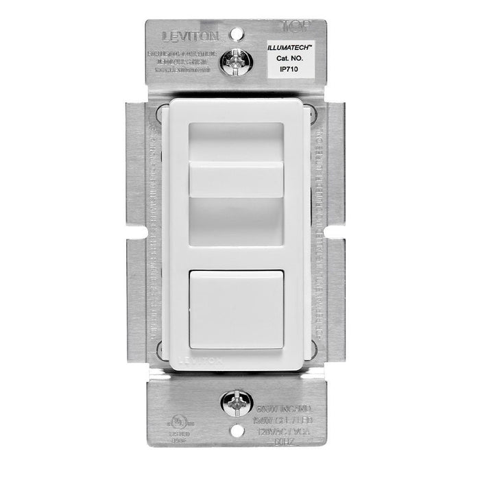 Leviton IP710-D0Z IllumaTech LED 0-10V Dimmer 120V/277V White Light Switch-LeanLight