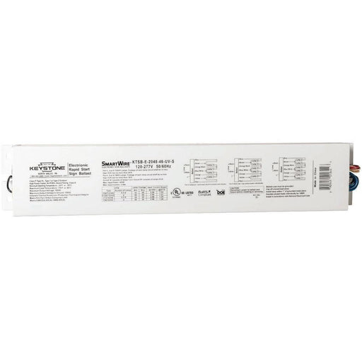 Keystone KTSB-E-2048-46-UV-S 4-6 Lamp T8HO/T12HO Rapid Start Sign Ballast - 120V-LeanLight