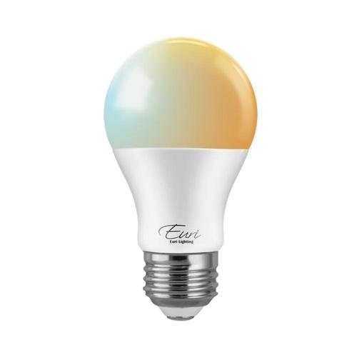 Euri Lighting LIS-A1000 | A19 LED Smart Bulb, 2000K-5000K, 10W=60W 