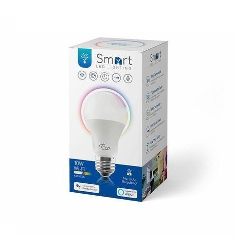 Euri Lighting LIS-A1000 | A19 LED Smart Bulb, 2000K-5000K, 10W=60W 