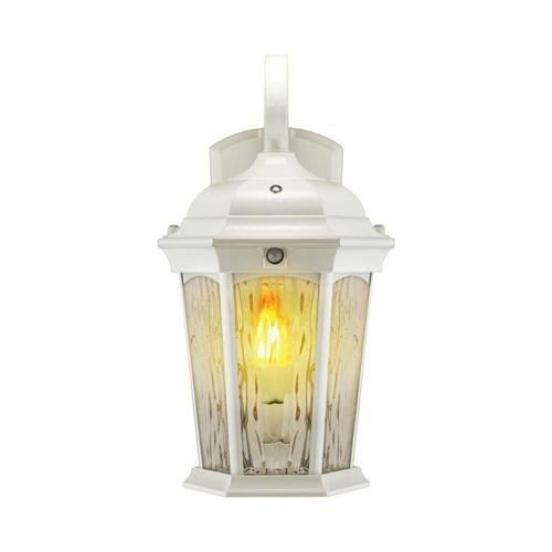 Euri Lighting EFL-140W-MD | White LED Flame Wall Lantern w/Clear Lens 