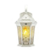 Euri Lighting EFL-140W-MD Smart LED Flame White Wall Lantern with Clear Lens - 3000K, 12W, 120V-LeanLight